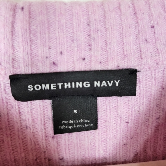 Something Navy Lavendar Speckled Crewneck Sweater - Picture 4 of 5